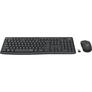 Logitech MK295 Keyboard & Mouse Combo - USB Wireless Wi-Fi - Keyboard/Keypad Color: Graphite