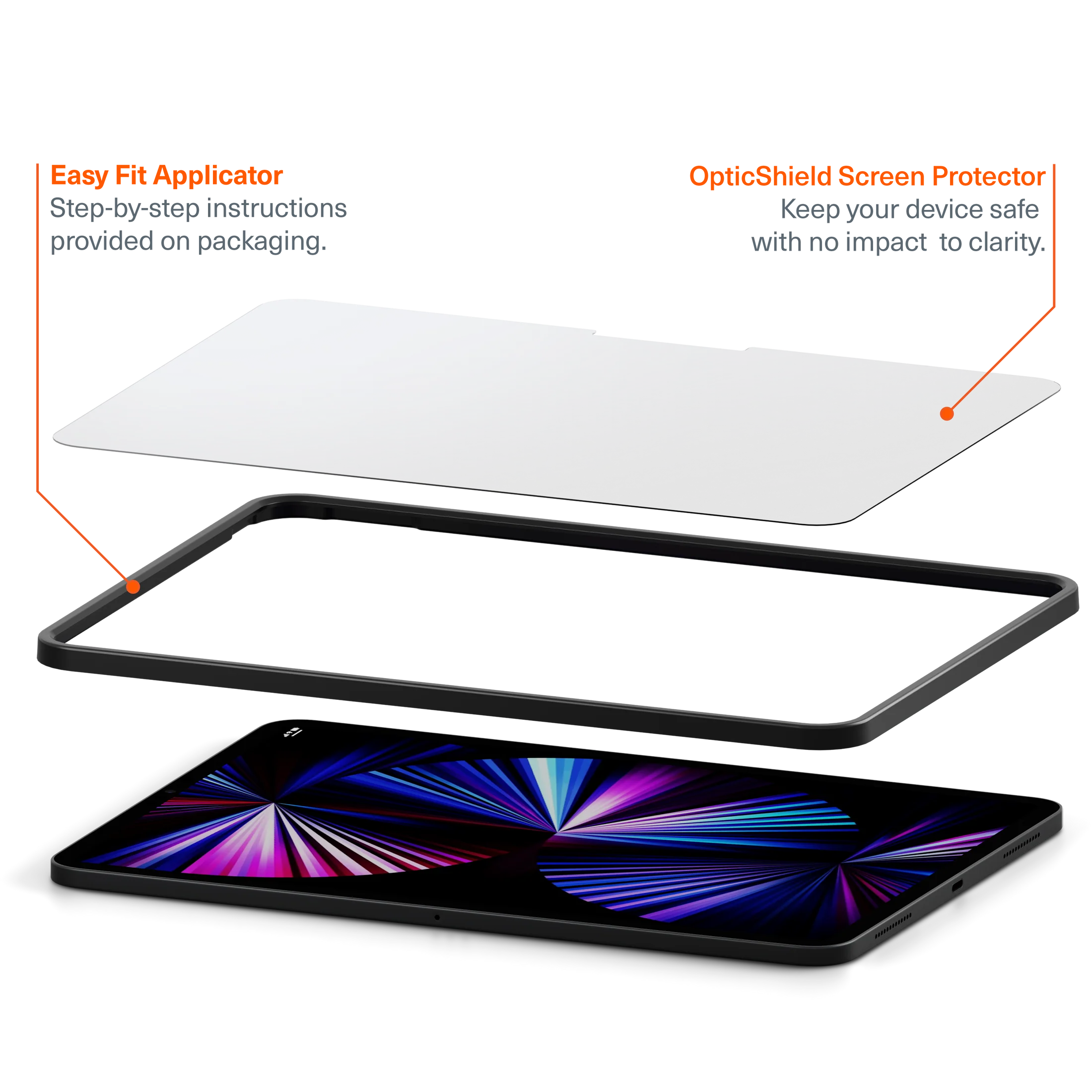 Cygnett OpticShield iPad Pro 11" 2024 Tempered Glass Screen Protector
