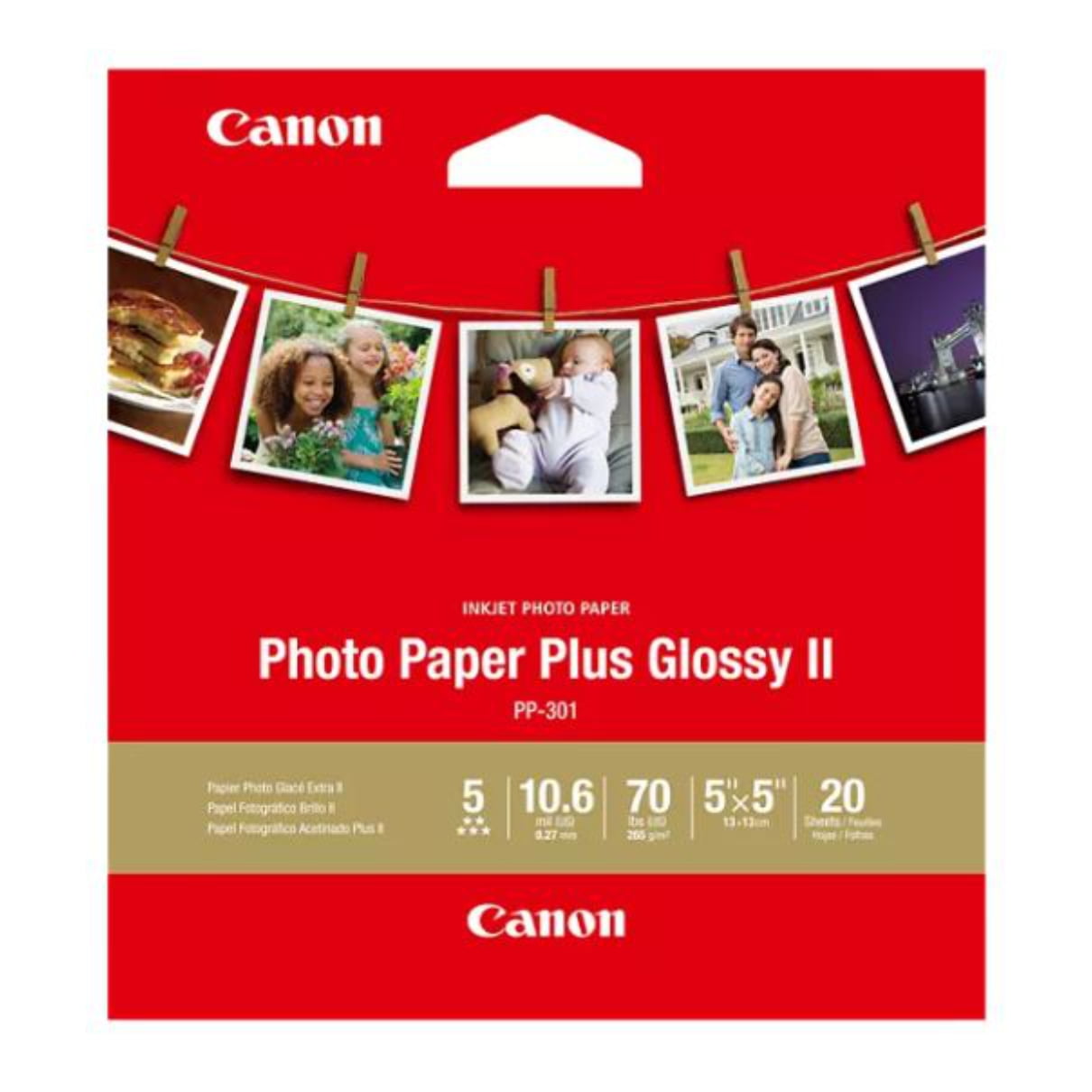Canon 5x5 Glossy Photo Paper - 20 Sheets