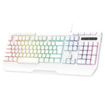 Laser White Gaming RGB Keyboard Full Size with Multimedia Keys