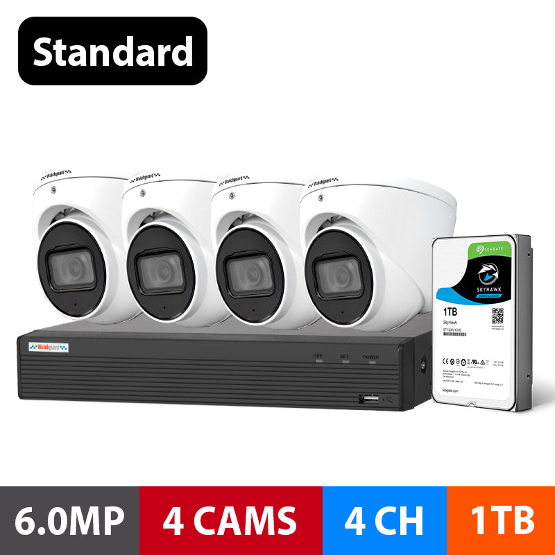 Watchguard L Series 4 Camera 6.0MP IP Surveillance Kit (Fixed, 1TB, 4 Ch)