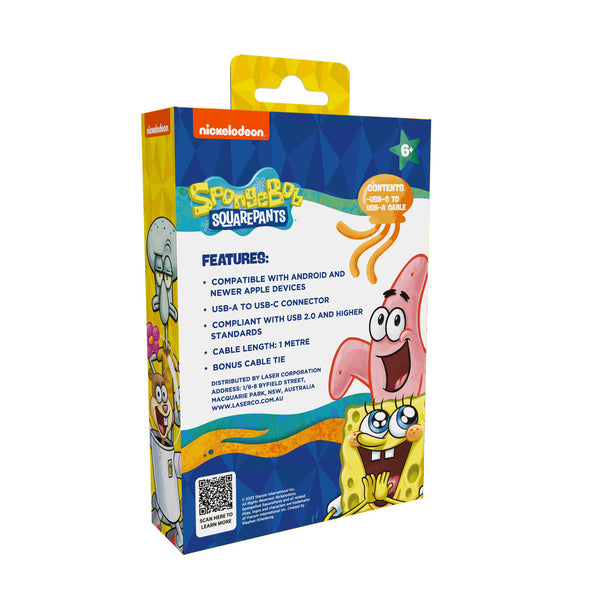 SpongeBob USB-C to USB-A Cable 1M – GBM technology