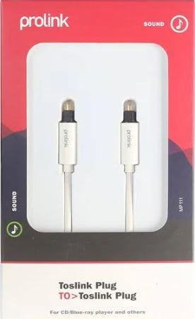 Prolink TOSLINK OPTICAL AUDIO CABLE 2M MALE-MALE