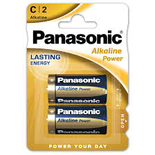 PANASONIC ALKALINE C BATTERY 2-pack