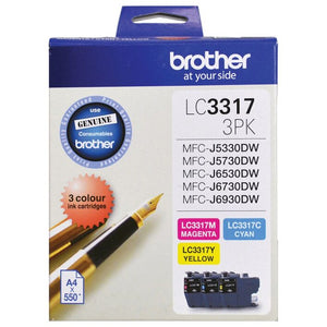 Brother LC-3317 CMY Colour 3 Pack