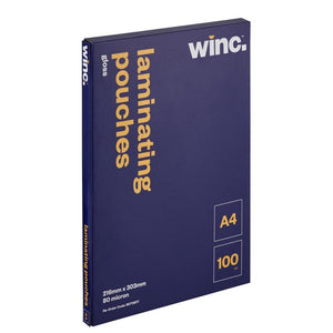 Winc Laminating Pouches A4 -100pk