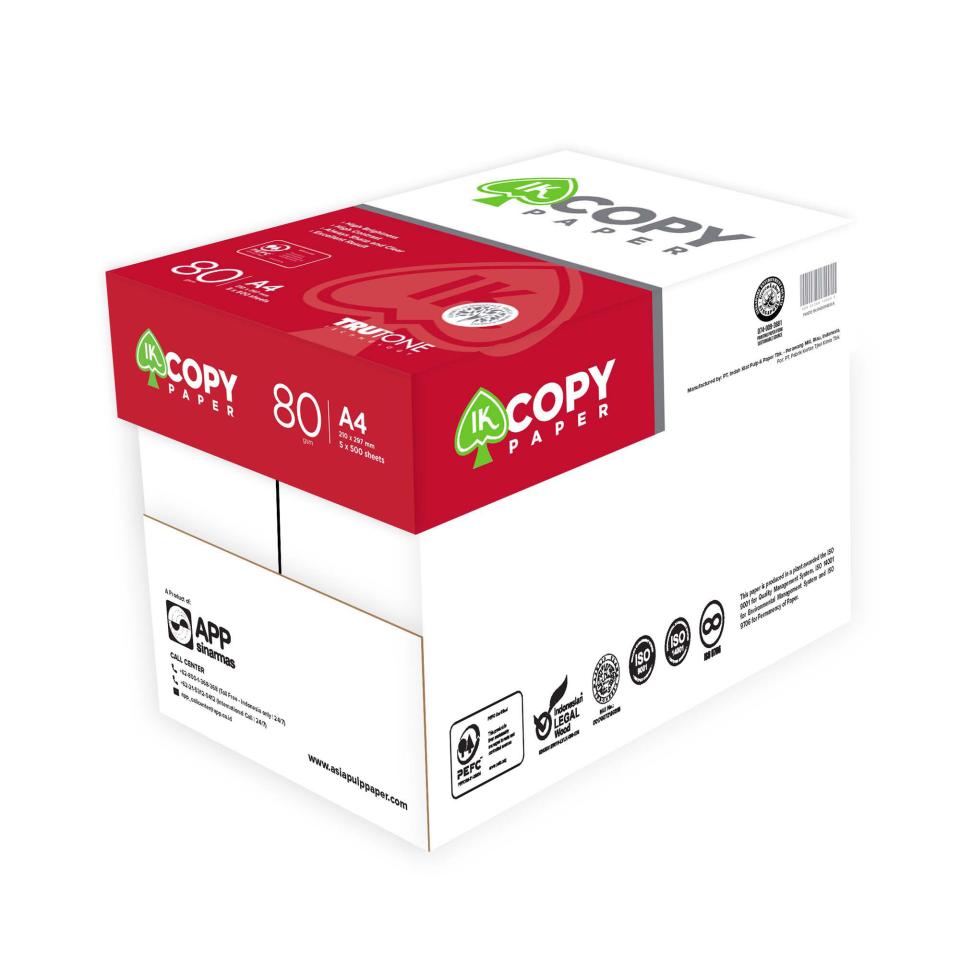 IK Copy Paper A4 80GSM White 500 Sheets – GBM technology
