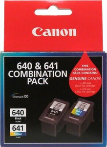 Canon 1X PG-640 BLACK, 1 X CL-641 COLOUR INK CARTRIDGE COMBO PACK